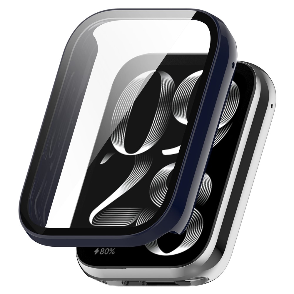 PC FULL COVER Plastičen ovitek s steklom za Xiaomi Smart Band 10 Pro moder