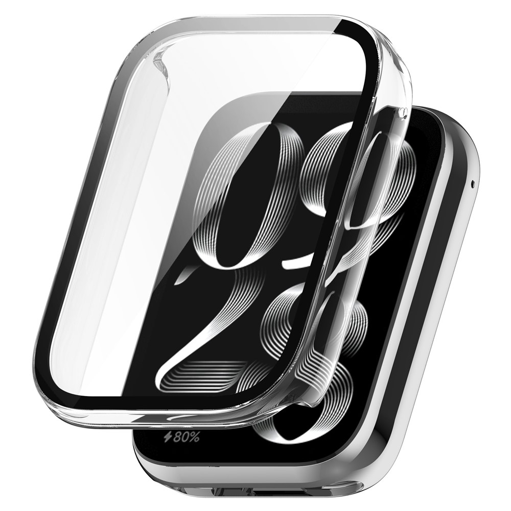 PC FULL COVER Plastičen ovitek s steklom za Xiaomi Smart Band 10 Pro prozoren