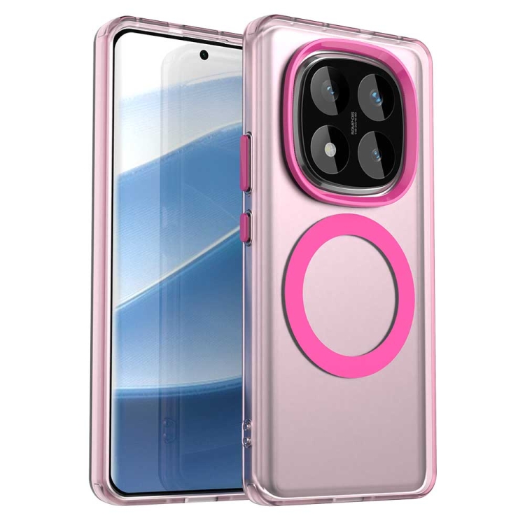 CANDY MAGSAFE Zaščitna torbica za Xiaomi Redmi Note 14 Pro 5G / Poco X7 roza