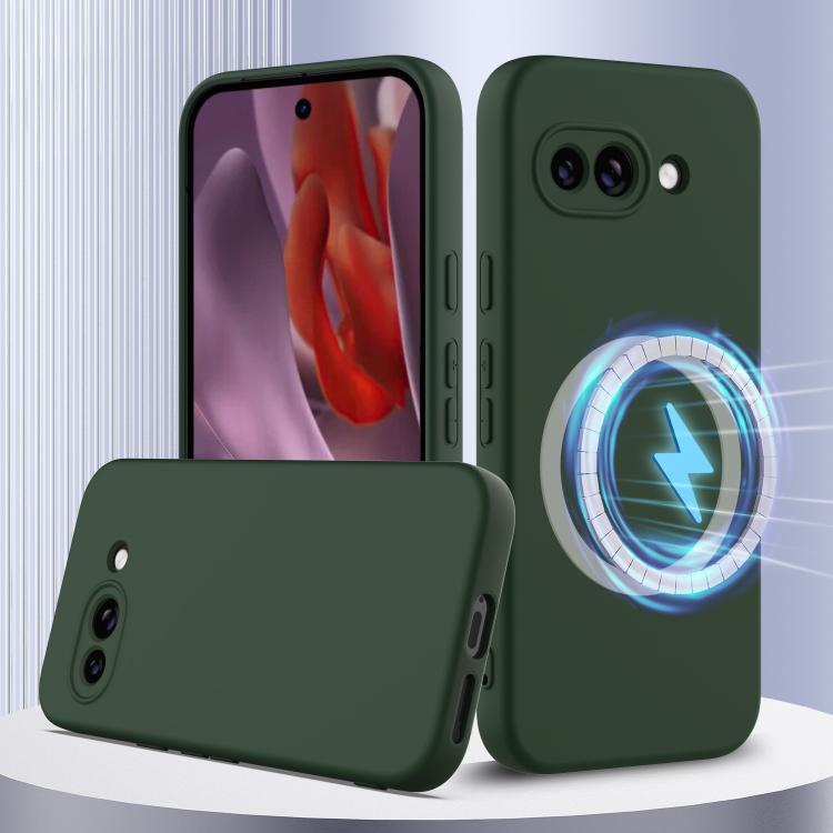 RUBBER MAGSAFE Silikonski ovitek za Google Pixel 9a zelen