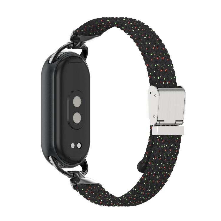 BRAIDED Najlonski pašček za Xiaomi Smart Band 10 / 9 / 8 COLORFUL BLACK