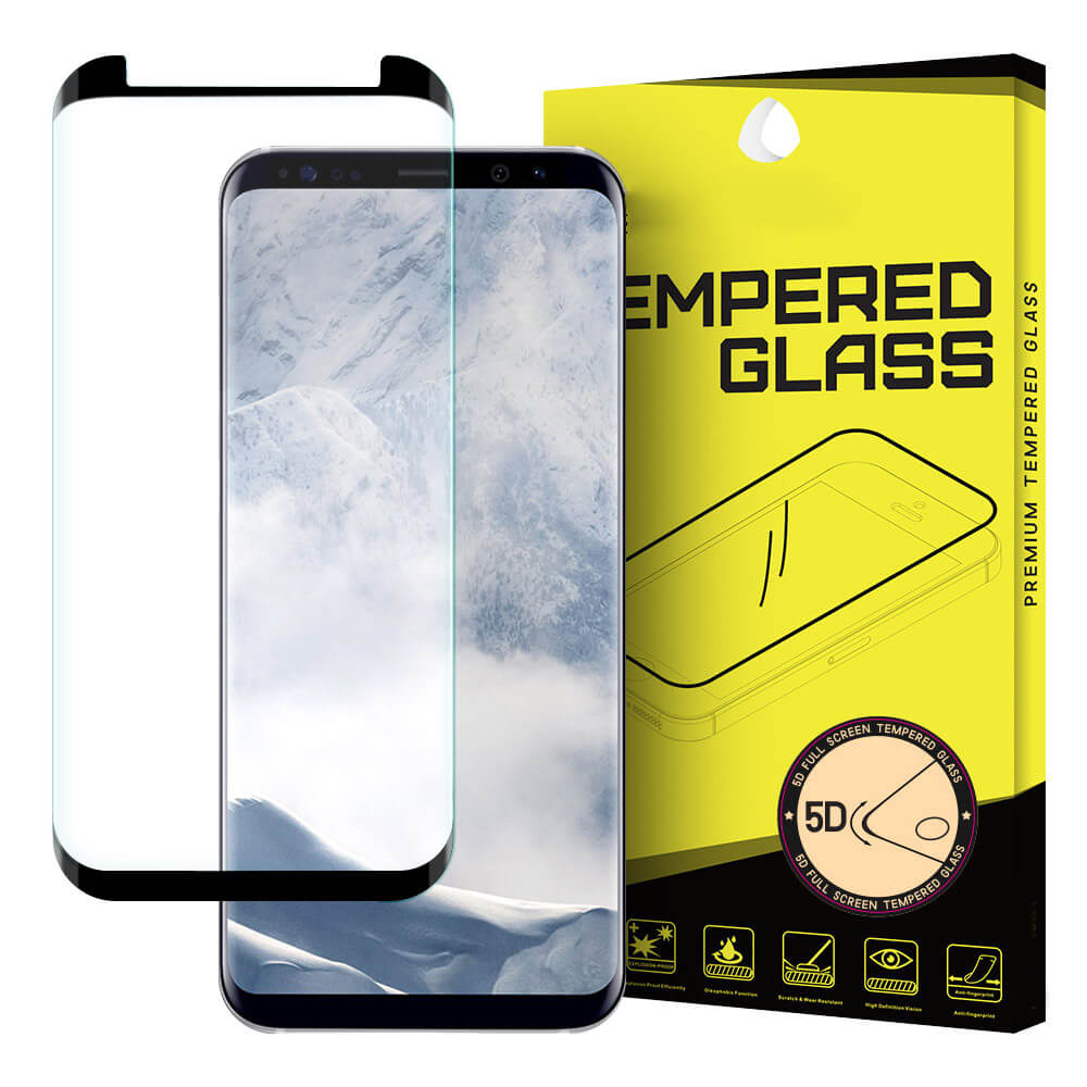 3D kaljeno steklo za Samsung Galaxy S8 Plus črne barve