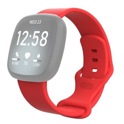 BUTTERFLY Silikonski trak za Fitbit Versa 3 / Fitbit Sense rdeč