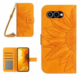 ART SUNFLOWER Denarnični ovitek z vrvico za T Phone 3 rumene barve
