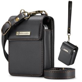 CASEME MINI Etui za denarnico s paščkom za serijo Motorola Razr črna