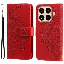 ART MANDALA Denarnični ovitek s trakom za Xiaomi 15T Pro rdeče barve