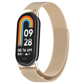 MILANESE Kovinski trak za Xiaomi Smart Band 10 / 9 / 8 ŠAMPANJEC
