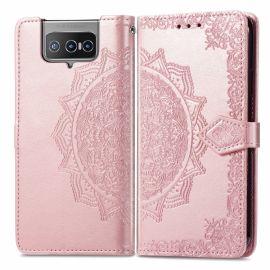 ART Ovitek za denarnico Asus Zenfone 8 Flip (ZS672KS) ORNAMENT roza