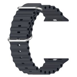 OCEAN pašček za Apple Watch Ultra 1 / 2 / 3 (49 mm) / 9 / 8 / 7 (45 mm) / 6 / SE / 5 / 4 (44 mm) / 3 / 2 / 1 (42 mm) črn