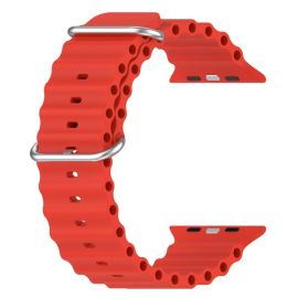 OCEAN pašček za Apple Watch Ultra 1 / 2 / 3 (49 mm) / 9 / 8 / 7 (45 mm) / 6 / SE / 5 / 4 (44 mm) / 3 / 2 / 1 (42 mm) rdeč
