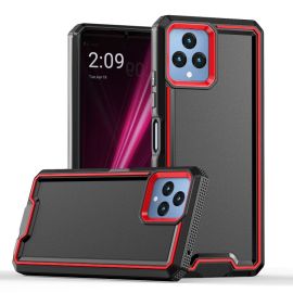 DOUBLE COLOR Zaščitni ovitek za T Phone / T Phone 2023 črno - rdeč