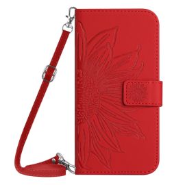 ART SUN FLOWER Etui za denarnico s paščkom Xiaomi Poco F5 Pro rdeč