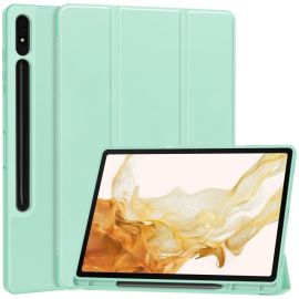 LEATHER Flip ovitek za Samsung Galaxy Tab S9+ / S10+ svetlo zelen