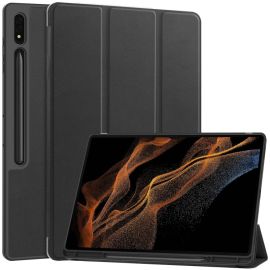 LEATHER preklopna torbica za Samsung Galaxy Tab S9 Ultra / Tab S10 Ultra črna