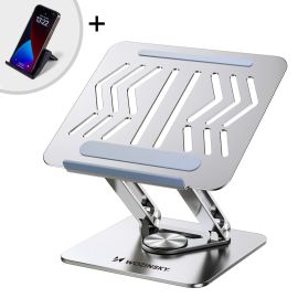 WOZINSKY WRS-CPY84SS Stojalo za prenosnik / tablico + stojalo za mobilni telefon SILVER