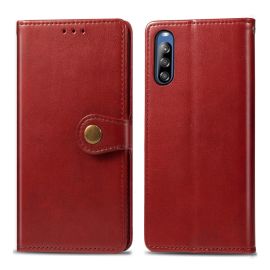 USNJENA LEATHER BUCKLE denarnica Sony Xperia L4 rdeča