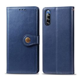 USNJENA LEATHER BUCKLE denarnica Sony Xperia L4 modra