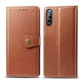 USNJENA LEATHER BUCKLE denarnica Sony Xperia L4 rjava
