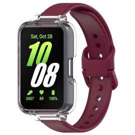 PROTEMIO COVER SET Pašček za uro + etui Samsung Galaxy Fit3 bordo