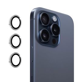ENKAY ALU Steklo kamere Apple iPhone 16 Pro / 16 Pro Max srebrna