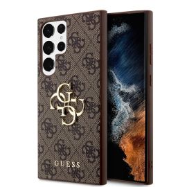 Ovitek GUESS 4G METAL za Samsung Galaxy S24 Ultra 5G rjav