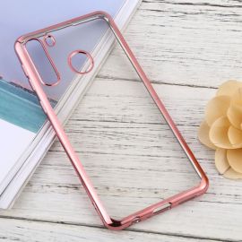 METALLIC Silikonski ovitek Samsung Galaxy A21 roza