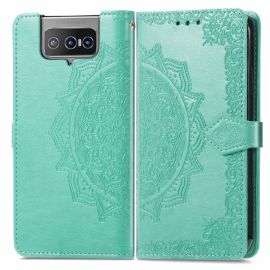 ART Ovitek za denarnico Asus Zenfone 8 Flip (ZS672KS) ORNAMENT zelen