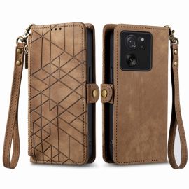 GEOM Wallet etui za Xiaomi 13T / 13T Pro rjav