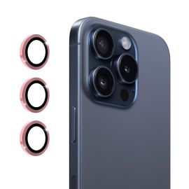 ENKAY ALU Steklo kamere Apple iPhone 16 Pro / 16 Pro Max roza