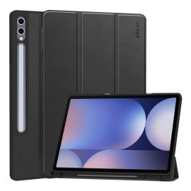 ENKAY LEATHER Preklopni ovitek za Samsung Galaxy Tab S10 Ultra črna