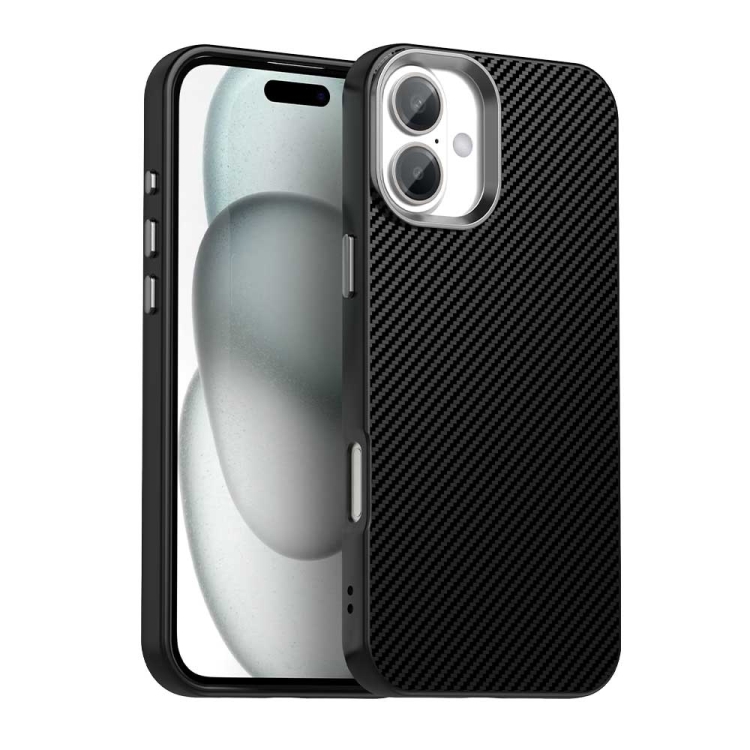 IMD CARBON Zaščitni pokrov za Apple iPhone 16 črn