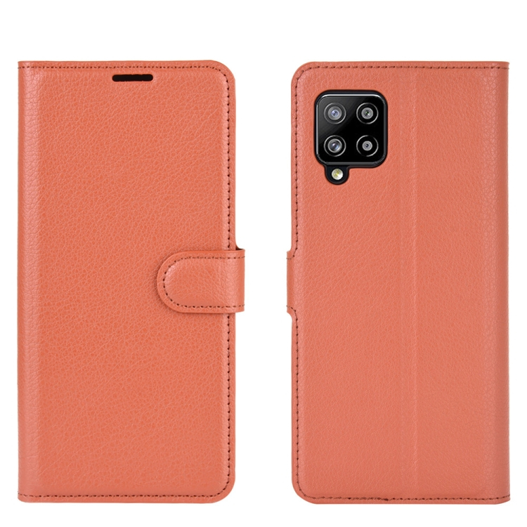 LITCHI denarnico Samsung Galaxy A42 5G rjav