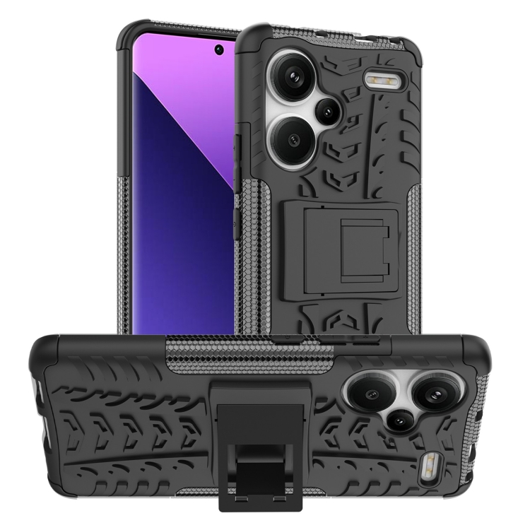 STAND Vzdržljiv zaščitni pokrov Xiaomi Redmi Note 13 Pro+ 5G črn