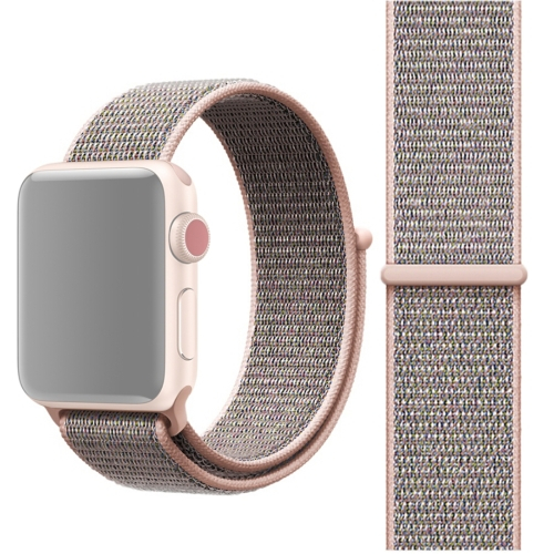 NYLON Remienok Apple Watch 9 / 9 / 8 / 7 (45mm) / 6 / SE / 5 / 4 (44mm) / 3 / 2 / 1 (42mm) ružový