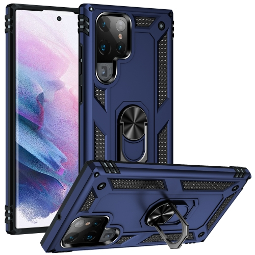 RING Zaščitna torbica za Samsung Galaxy S22 Ultra 5G modra