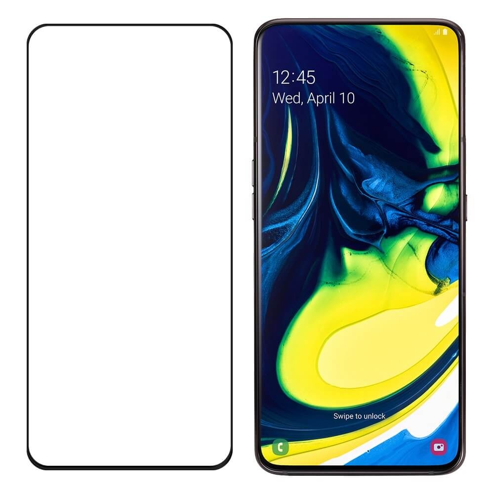 3D Kaljeno steklo Samsung Galaxy A80 črno