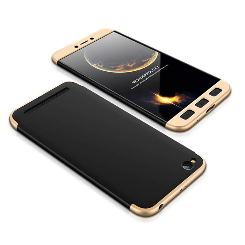 360° zaščitna torbica Xiaomi Redmi Note 5A črna (zlata)